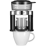 Linkind Portable Pour Over Coffee Maker(120 ml), Automatic Rotating Battery-Driven Coffee Dripper (1-Cup Size) with Permanent