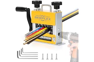 Serplex 6-IN-1 Manual Wires Stripper Machine with 6 Cable Slots & 5 Carbide Blade, 2 in 1 Drill-operated Wire Stripping Tool Manual Wire Stripper with Detachable Hand Crank, for 0.5-17mm Dia Cable