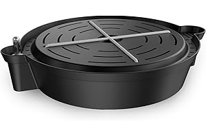 AC Infinity Self-Watering Fabric Pot Base XL, 4-Pack Auto-Irrigation Water Delivery System with Reservoir Meter, Extra Large Elevated Plant Saucers for Use in Grow Tents, Greenhouses, and Gardens