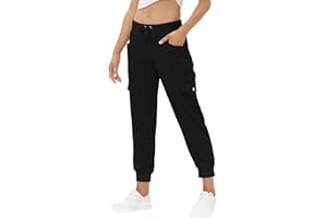 JINSHI Pantaloni Donna Cargo Pantalone Lungo Sportivo Leggero Lavoro Jogging Pant con Tasche