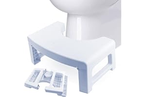 ‎TIKXLAFE Toilettenhocker Erwachsene,WC Hocker Badezimmer klohocker klappbar,Squatty Kunststoff Hilfe Gegen Verstopfung Blähungen Hämorrhoiden reizdarm für Erwachsene Kinder Anti-Rutsch
