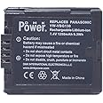 DMK Power VW-VBG130 Battery 1250mAh 9.3Wh Compatible with Panasonic HDC-HS700 TM700 HS300 TM300 HS250 SD20 HS20 HDC-SDT750 Camcorders