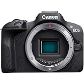 Canon EOS R100 System Camera Housing Mirrorless Digital Camera with Auto Focus 4K Video Camera 24.1 Megapixels Motif Detection for Eyes WiFi Bluetooth Compatible with Canon RF Lenses Black