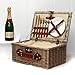Produktbild Weiden Picknickkorb Mit Moet Chandon Champagner Und Integrierter Kühltasche - Die Geschenk Idee Zur Hochzeit, Geburtstag, Jubiläum