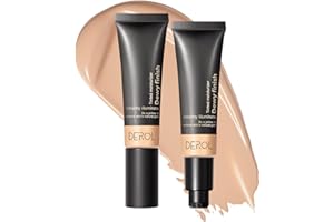 JEMPET Base hidratante mate Tinted – Crema hidratante 2 en 1 – Dewy Finish Cream Foundation e imprimación facial ligera (03, 30 ml)
