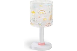 Dalber Kinder Tischlampe Nachttischlampe Nachtlicht Rainbow Regenbogen, 41191, G4-4W LED - Glühbirne enthalten, Rosa