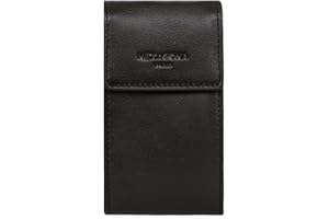 Hexagona - Étui-clés - Compatible Cartes de crédit - pour Femme - Collection Soft - Noir - en Cuir de Vachette Souple