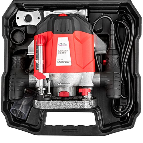 TecTake Oberfräse Holz Fräse Fräsmaschine Hand Kanten Fräser 1200 Watt inkl. 12 Fräser und Hartschalenkoffer - 6