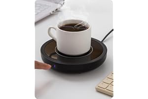 Baffect Scalda Tazza, Scaldatazza Intelligente con 3 Impostazioni di Temperatura, Scaldino Elettrico con Protezione da Spegnimento Automatico per Scrivania (40℃~80℃/104℉~176℉)