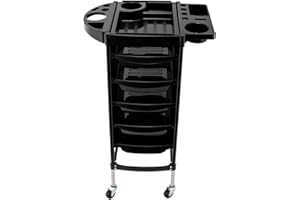 BIUSGIYENY 6 Etagen Friseur Arbeitswagen Salon Beauty Salonhilfe Friseurwagen Kosmetikwagen Rollwagen Bedienungswagen mit 5 Schubladen