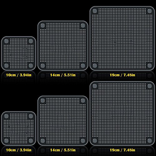 Schüssel Abdeckungen und Lebensmittel Stretch Deckel, IHUIXINHE Set von 6 Silikon Lebensmittel Saver Warps - BPA frei, Spülmaschine, Mikrowelle, Backofen und Gefrierschrank Safe