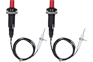 ZNDFTW 2 Pack Piezo Spark Igniter Kit - Universal BBQ Grill Igniter Replacement with Metal Thread & Ceramic Button | Fits Weber Genesis, Charbroil & Green Mountain Grills | Gas Fireplace/Oven Compatible