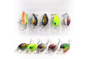 NOLOGO NO LOGO KANGF-Lures, 5pcs Leurres Kit Plastique Crank Bait 4.2g / 5cm Wobblers Crankbait Tackle Basse appât for la pêche Spinners