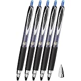 Mavi Pilot Kalem 5 Adet Uniball Signo Micro 207 0.5 mm Roller U&ccedil; Kalem Umn-207 İnci U&ccedil;lu Likit M&uuml;rekkepli