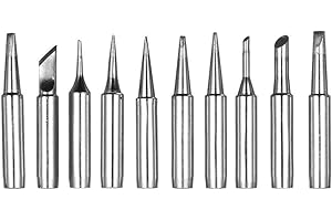 Gasea 10pcs 900M Soldering Tips Replacement Solder Iron Tips Kit for Hakko, Radio Shack, TENMA, ATTEN, Quick, Aoyue, Yihua Solder Station