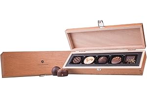 CHOCOLISSIMO ChocoCase - pięć czekoladek w drewnianej skrzyneczce | kobieta | mężczyzna | prezent | czekolada | praliny | belgijskie czekoladki