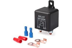 Ehdis Split Charge Relay 24V 200A 4 Pin, Relays for Car, Truck, Motor, Boat, Car Starter Heavy Duty Split Charge ZL180 with 2 Pin Footprint and 4 Terminal - 1 Set