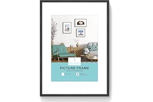 ATOBART A3 Zertifikat Bilderrahmen,Schwarzer Holz Fotorahmen mit Passepartout für A4 Druck,Posterrahmen mit Plexi-glass für Wandmontage Display,29.7x42 cm,Set von 1