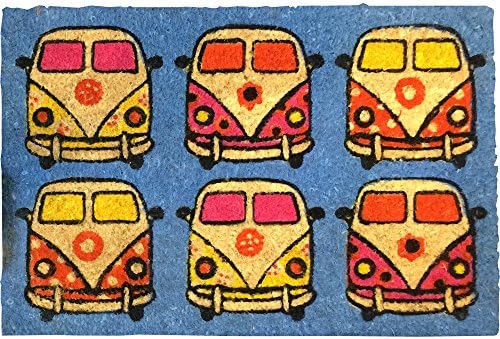 Home Exclusive VW Campervan Rectangular Doormat Blue