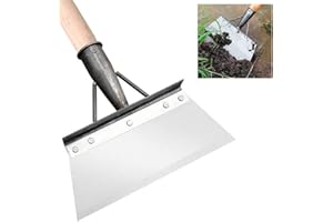 ZXCVWWE Pelle de nettoyage multifonctionnelle, pelle de nettoyage de jardin multifonctionnelle, pelle de nettoyage de jardin multifonctionnelle, pelle plate multifonction tout en acier