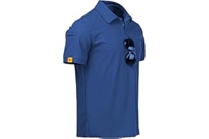 JACKETOWN Polo Manga Corta para Hombre Secado Rápido Transpirable Polo Tenis Polo Verano para Hombre Golf Camisa Deportiva Casual Basic Polo
