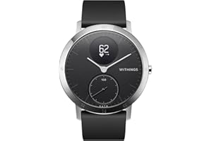 ‎WITHINGS Withings Steel HR - Hybrid Smartwatch - Aktivitätstracker mit Connected GPS, Herzfrequenzmessungen, Schlafüberwachung, Smartphone-Benachrichtigungen, wasserdicht und Einer Akkulaufzeit von 25 Tagen