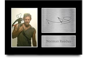 HWC Trading Norman Reedus A4 Unframed Signed Printed Autographs Picture Print Photo Display Gift For The Walking Dead TV Show Fans