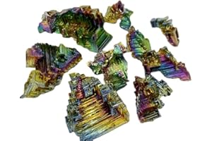ausuky Bismuto de titanio natural, arco iris, metal, piedra mineral para decoración del hogar
