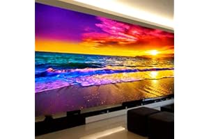 Nicole Knupfer 5D DIY Diamond Malerei Sonnenuntergang Leuchten Diamant Painting Set Full Gross Wohnzimmer Schlafzimmer (200x80cm)