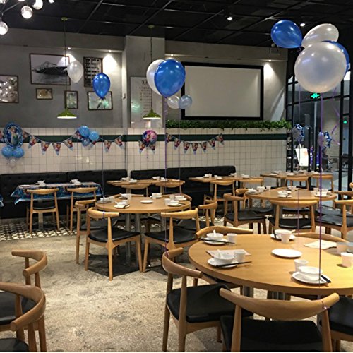 200 Stk Luftballons (mit Doppelseitige Aufkleber und Bänder) Rund Ballons Geburtstag Heliumballons Hochzeit Helium Latexballons - 5