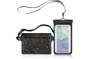 Lvefyti wasserdichte Tasche mit wasserdichte Handyhülle Unterwasser,Bauchtasche IPX8 Wasserfeste Handytasche für Wassersport Strand Driften Schwimmen Bootfahren Campin Angeln