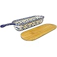 temp-tations® Old World Baker & Server with Bamboo Lid - 2 Piece - Blue