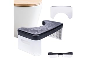 COLDCOOL Toilettes de Salle de Bain,Marche Pied Toilette Adulte WC physiologique,Repose Pied Toilette Pliable antidérapant pour Salle Bain Anti Constipation pour Adultes et Enfants(Noir)