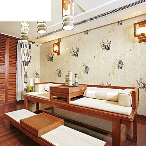 Classical plum wallpaper Chinoiserie wallpaper non-woven wallpaper Background study the living room wall-papers-D