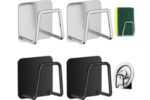 Gudemoore 4PCS Soporte Esponja Fregadero Cocina, Soporte Estropajo Fregadero, Porta Estropajos Fregadero, Soporte Organización de Esponja Fregadero, Organizador Fregadero para Esponja Cocina Baño