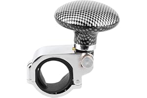 Keenso Kółka do kierownicy pokrętło kierownicy uniwersalny przycisk kierownicy samochodu pokrętło kierownicy uchwyt pokrętła obrotowego (włókno węglowe)