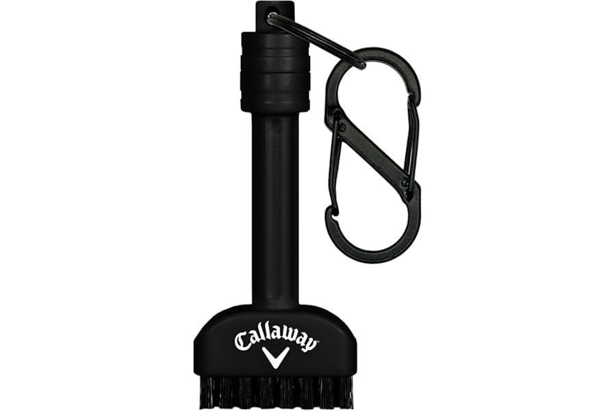 Callaway Golf Mini-Mag Magnetic Club Brush - Compact Golf Club Brush Groove Cleaner Accessory for Your Golf Bag