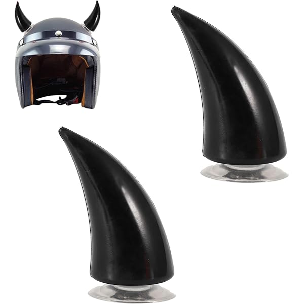 Cornes Diable Pour Casque Moto WBZOWRB - Lot De 4 - Ventouse ABS/TPU - Décoration