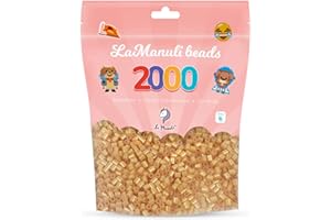 La Manuli Perles à Repasser 2000 Pièces 5mm - Kit Loisirs Créatifs - Sac Refermable - DIY pour Enfants et Adultes