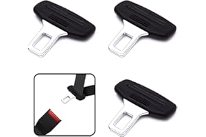 Xerteam 3 Pezzi Clip per Cinture di Sicurezza, Fibbia per la Cintura di Sicurezza, Ferma Cintura di Sicurezza Auto Adatte per la Maggior Parte dei Ricambi Auto (Nero)