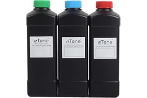 ETONE 3 Bidons de 1L (1000 ML) pour Stockage de Chimie Photographique de Chambre Noire (3 x bidons de 1L)