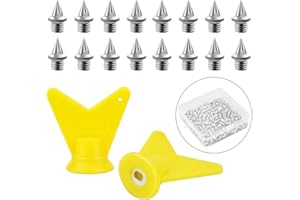 DECARETA 150 Stück Spike-Nägel Spikes Ersatz mit 2 Stück Spike Wrench und Aufbewahrungsbox für Leichtathletik-Spikes Shoe Field Spikes