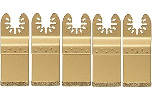 Agwuoetr Lame de Scie DiamantéE Oscillante Universelle 5 PièCes/Ensemble pour la LibéRation Ajustement Lame Multi-Outils Coupe Dics