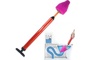 QUVBKZ Sturalavandini a Pressione, 64 cm Alta Pressione Disgorgante WC, Sturalavandini Professionale in PVC, Pulitore a Pressione Industriale Aspirazione, per Stura Lavandini e Scarichi (1)