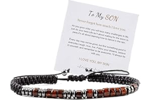 SRANICH Morse Code I Love You Bracelet for My Son/Grandson，Birthday/Christmas Gifts for Son/Grandson