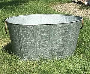 HFG Ovale Dekowanne Metall L 50 cm Wanne Pflanzwanne Blumenwanne