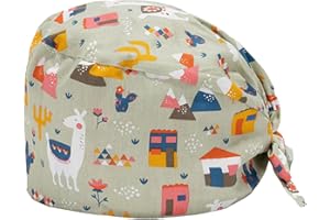 Visxcnu Cuffie da Infermiera monouso,Calotta chirurgica in Tessuto per Infermieri, Medici, Dentisti, farmacisti, veterinari, Personale Medico, Taglia Riutilizzabile(No.3)