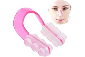 Glamza - Formatore per naso in silicone, per un ponte nasale snello e sottile, strumento per raddrizzare e sollevare il naso, colore rosa