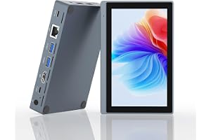 HEIGAOLAPC Mini Dator PC Mini Dator Deko med Touchscreen Display 5,5 tum, Mini-dator Desktop Celeron N5095 Windows 11 Pro, 8 GB RAM ROM Dubbelskärmsutgång 4K@60Hz, HDMI2,0, Typ-C, WiFi5,0