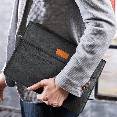 Inateck neue Tyvek-Vlies Laptoph  lle f  r 13    MacBook Pro  2016   2017  Surface Pro 12 9    iPad Pro  Ultrabook Netbook Schutztasche     Schwarz  L